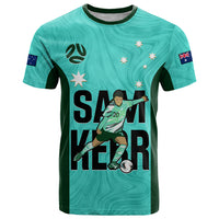 Australia Soccer T Shirt Sam Kerr Matildas Proud 2023 World Cup Turquoise - Wonder Print Shop