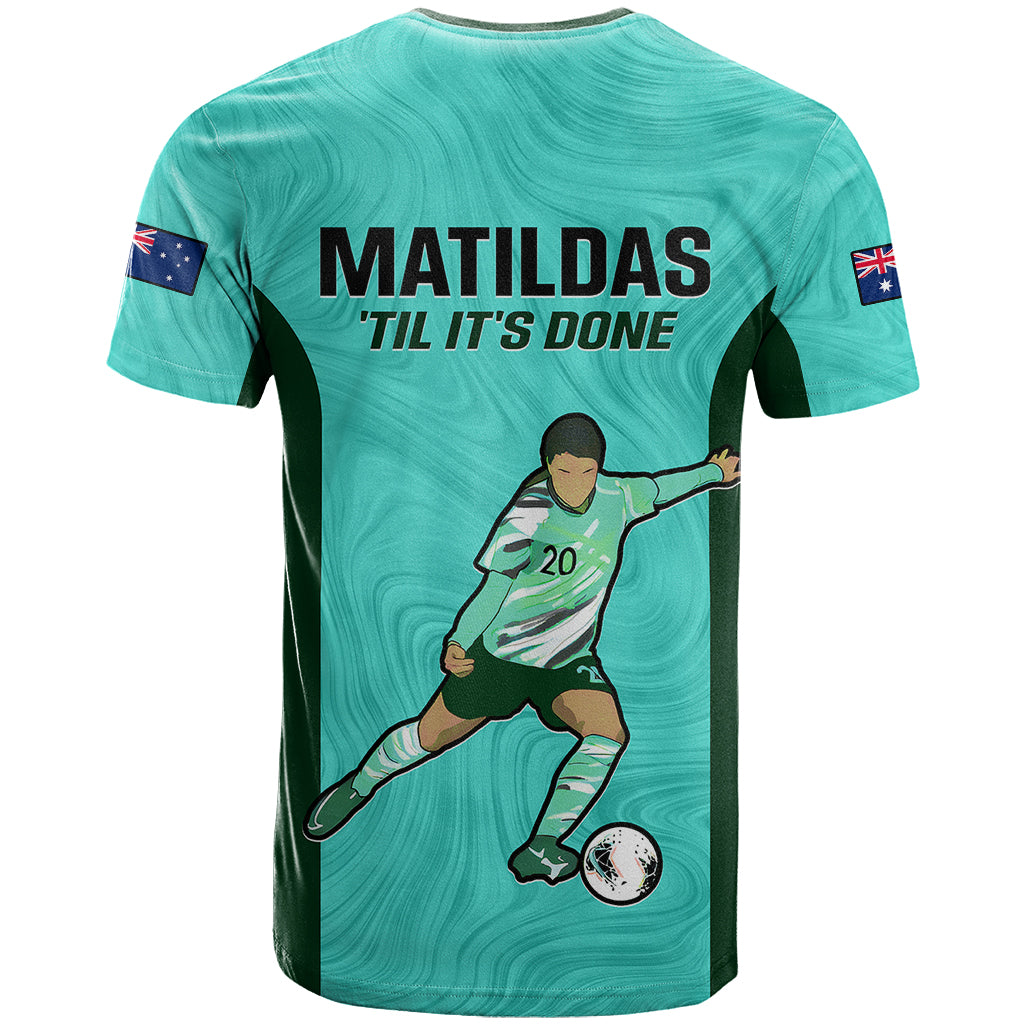 Australia Soccer T Shirt Sam Kerr Matildas Proud 2023 World Cup Turquoise - Wonder Print Shop