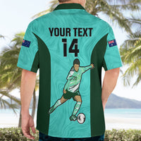 Custom Australia Soccer Hawaiian Shirt Sam Kerr Matildas Proud 2023 World Cup Turquoise - Wonder Print Shop