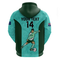 Custom Australia Soccer Hoodie Sam Kerr Matildas Proud 2023 World Cup Turquoise - Wonder Print Shop