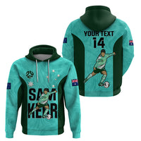 Custom Australia Soccer Hoodie Sam Kerr Matildas Proud 2023 World Cup Turquoise - Wonder Print Shop