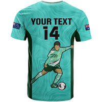 Custom Australia Soccer T Shirt Sam Kerr Matildas Proud 2023 World Cup Turquoise - Wonder Print Shop
