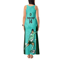Custom Australia Soccer Tank Maxi Dress Sam Kerr Matildas Proud 2023 World Cup Turquoise - Wonder Print Shop
