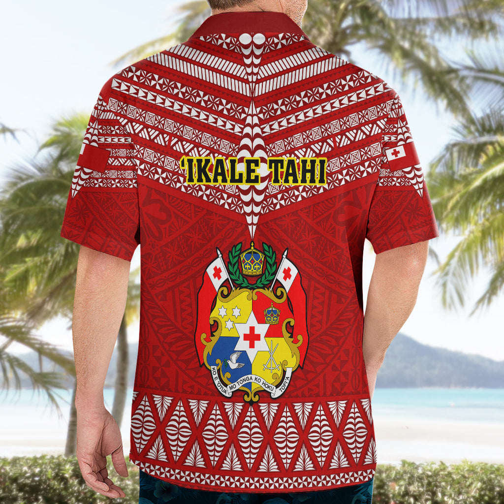 Tonga Rugby Hawaiian Shirt 2023 World Cup Tongan Kupesi Ngatu Pattern - Wonder Print Shop