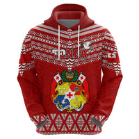Tonga Rugby Hoodie 2023 World Cup Tongan Kupesi Ngatu Pattern - Wonder Print Shop