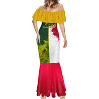 Personalised Australia And England Rugby Mermaid Dress Indigenous Wallabies With Red Roses Sporty Version - Wonder Print Shop