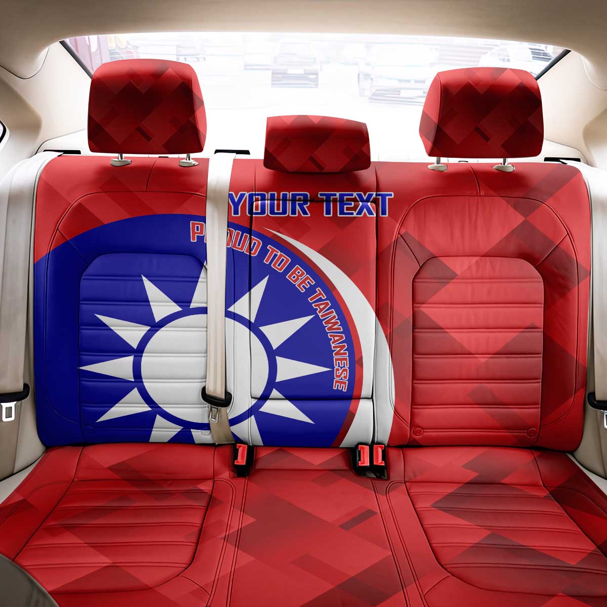 Personalised Taiwan Badminton Back Car Seat Cover 2024 Taiwanese Proud Dynamic Style - Wonder Print Shop