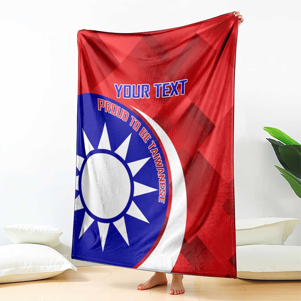 Personalised Taiwan Badminton Blanket 2024 Taiwanese Proud Dynamic Style