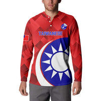 Personalised Taiwan Badminton Button Sweatshirt 2024 Taiwanese Proud Dynamic Style - Wonder Print Shop