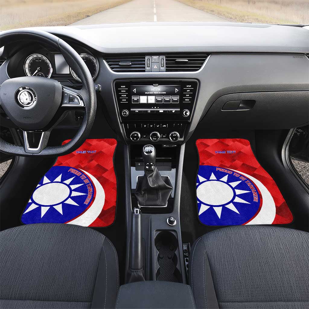 Personalised Taiwan Badminton Car Mats 2024 Taiwanese Proud Dynamic Style - Wonder Print Shop