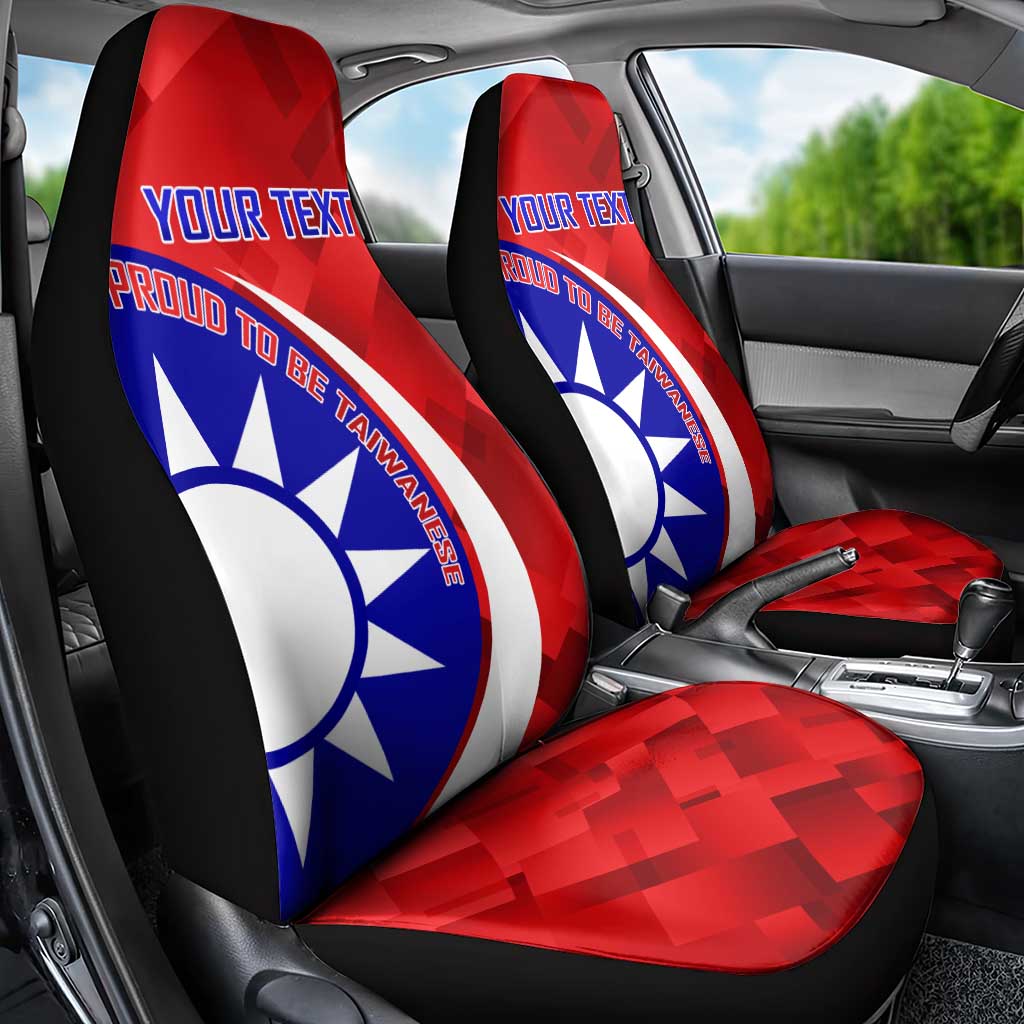 Personalised Taiwan Badminton Car Seat Cover 2024 Taiwanese Proud Dynamic Style - Wonder Print Shop