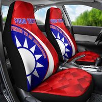Personalised Taiwan Badminton Car Seat Cover 2024 Taiwanese Proud Dynamic Style - Wonder Print Shop