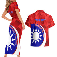Personalised Taiwan Badminton Couples Matching Short Sleeve Bodycon Dress and Hawaiian Shirt 2024 Taiwanese Proud Dynamic Style - Wonder Print Shop