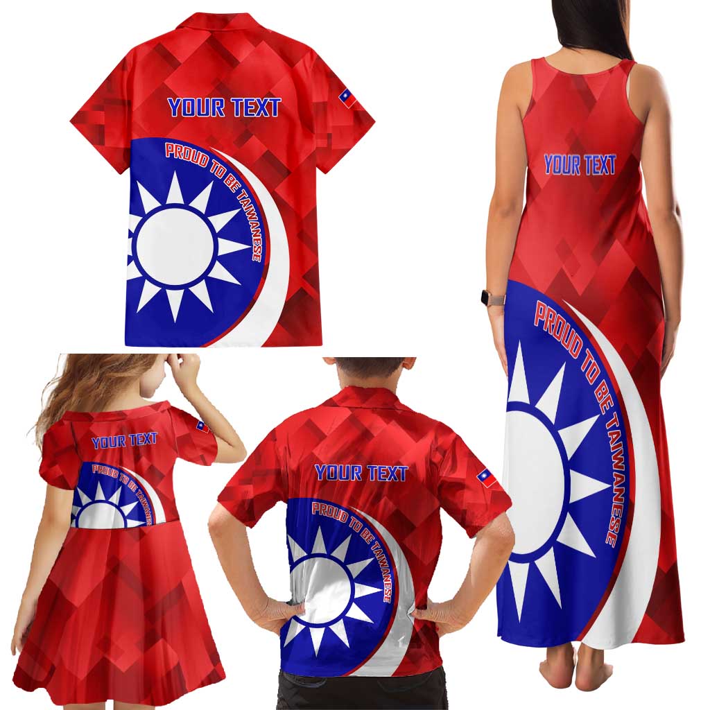 Personalised Taiwan Badminton Family Matching Tank Maxi Dress and Hawaiian Shirt 2024 Taiwanese Proud Dynamic Style - Wonder Print Shop