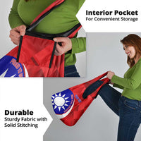 Personalised Taiwan Badminton Grocery Bag Taiwanese Proud Dynamic Style