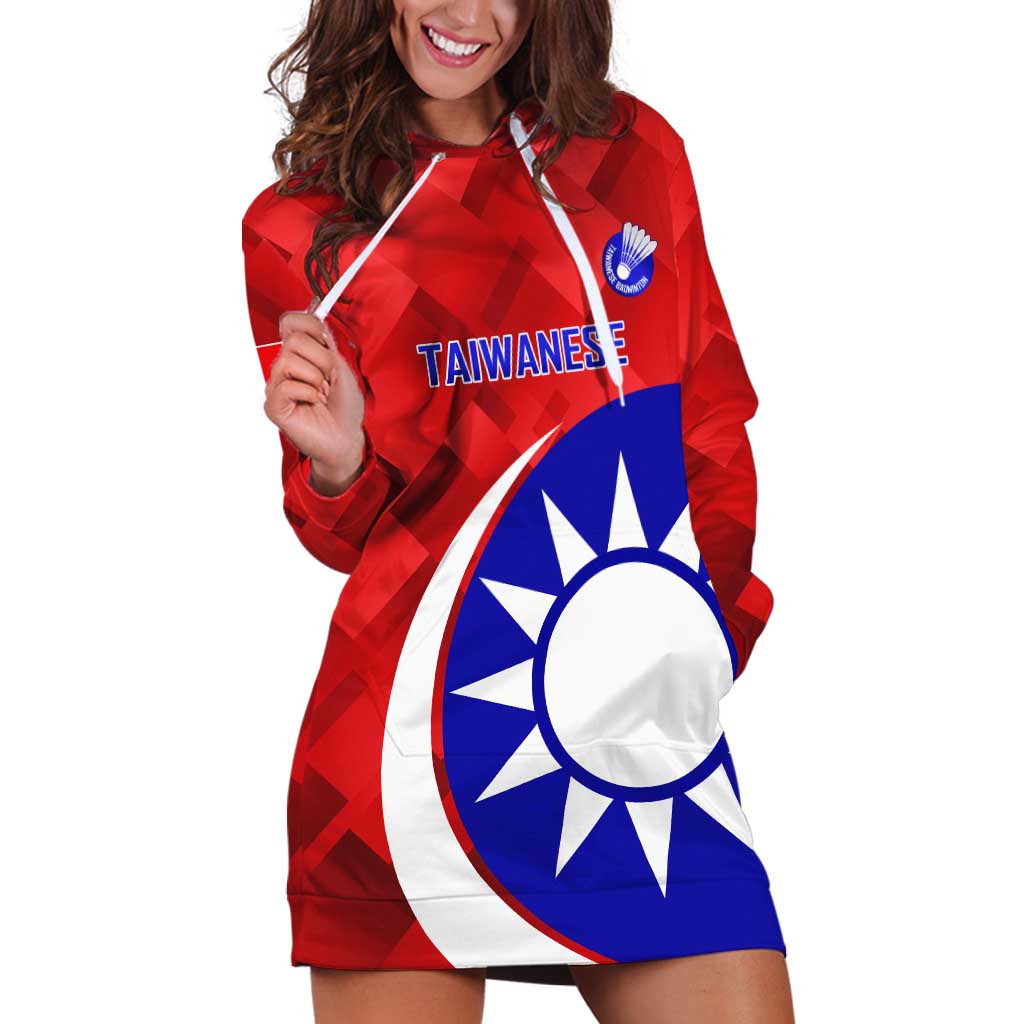 Personalised Taiwan Badminton Hoodie Dress 2024 Taiwanese Proud Dynamic Style - Wonder Print Shop