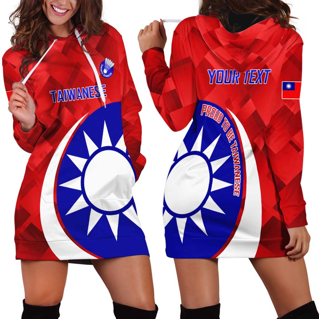 Personalised Taiwan Badminton Hoodie Dress 2024 Taiwanese Proud Dynamic Style - Wonder Print Shop