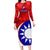 Personalised Taiwan Badminton Long Sleeve Bodycon Dress 2024 Taiwanese Proud Dynamic Style - Wonder Print Shop