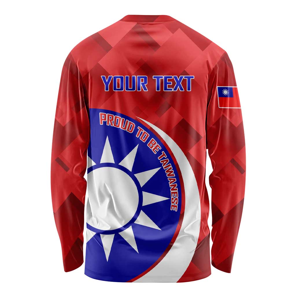 Personalised Taiwan Badminton Long Sleeve Shirt 2024 Taiwanese Proud Dynamic Style - Wonder Print Shop