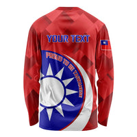 Personalised Taiwan Badminton Long Sleeve Shirt 2024 Taiwanese Proud Dynamic Style - Wonder Print Shop