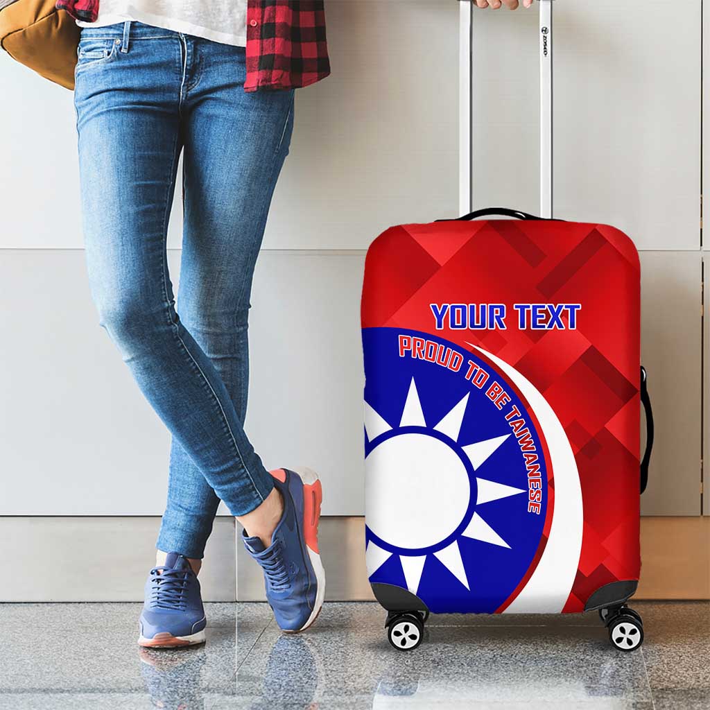 Personalised Taiwan Badminton Luggage Cover 2024 Taiwanese Proud Dynamic Style - Wonder Print Shop