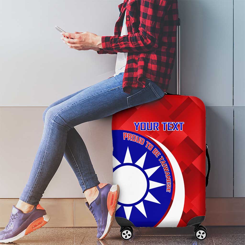 Personalised Taiwan Badminton Luggage Cover 2024 Taiwanese Proud Dynamic Style - Wonder Print Shop