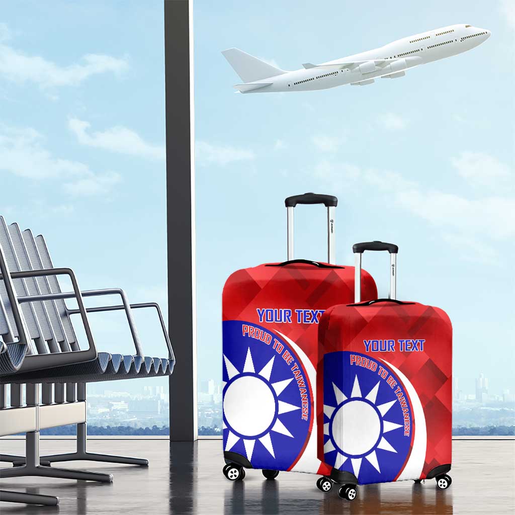 Personalised Taiwan Badminton Luggage Cover 2024 Taiwanese Proud Dynamic Style - Wonder Print Shop
