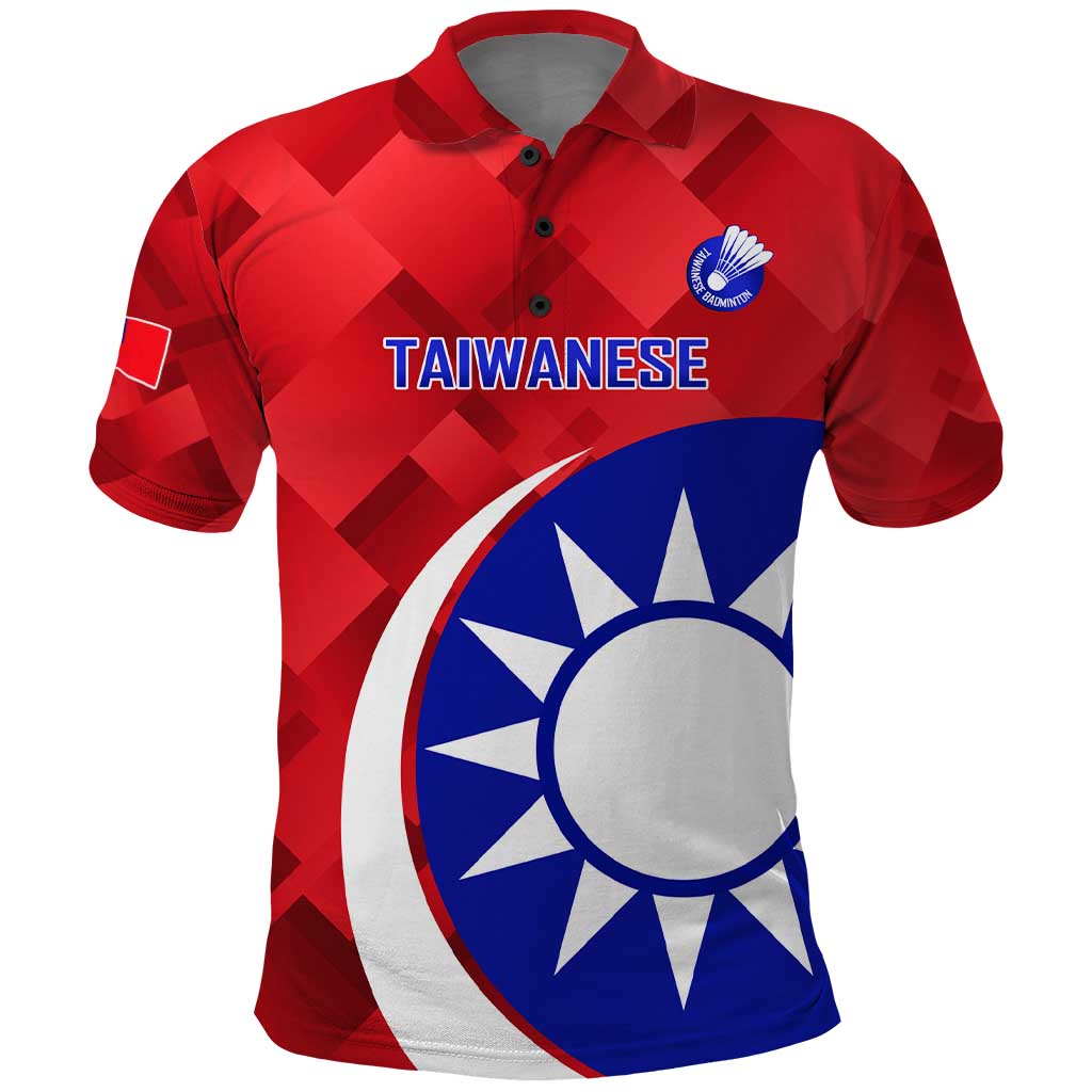 Personalised Taiwan Badminton Polo Shirt 2024 Taiwanese Proud Dynamic Style - Wonder Print Shop
