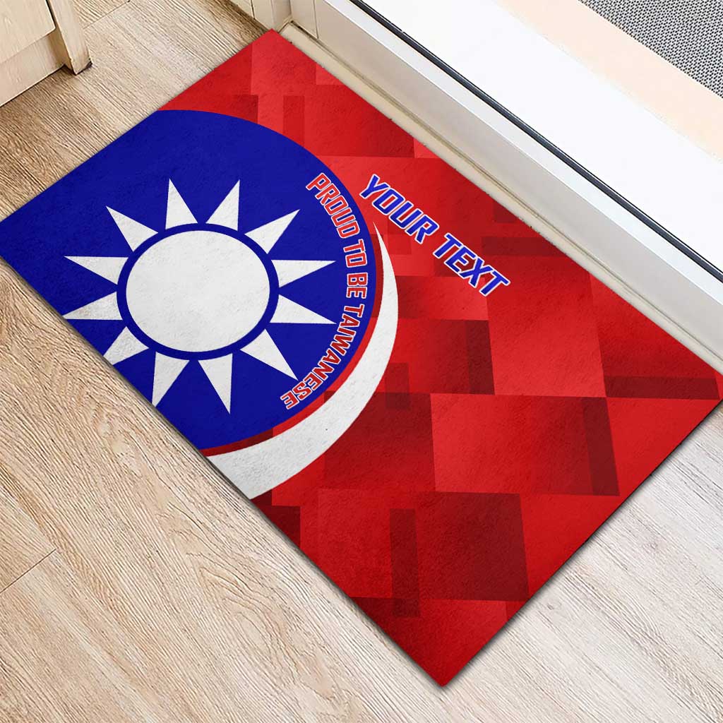 Personalised Taiwan Badminton Rubber Doormat 2024 Taiwanese Proud Dynamic Style - Wonder Print Shop