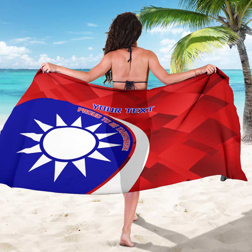 Personalised Taiwan Badminton Sarong 2024 Taiwanese Proud Dynamic Style - Wonder Print Shop