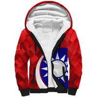 Personalised Taiwan Badminton Sherpa Hoodie 2024 Taiwanese Proud Dynamic Style - Wonder Print Shop