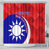 Personalised Taiwan Badminton Shower Curtain 2024 Taiwanese Proud Dynamic Style