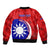 Personalised Taiwan Badminton Sleeve Zip Bomber Jacket 2024 Taiwanese Proud Dynamic Style - Wonder Print Shop