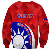 Personalised Taiwan Badminton Sweatshirt 2024 Taiwanese Proud Dynamic Style - Wonder Print Shop