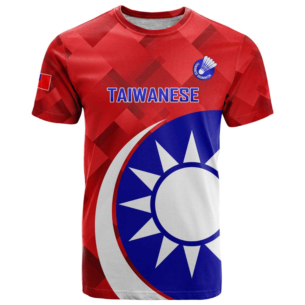 Personalised Taiwan Badminton T Shirt 2024 Taiwanese Proud Dynamic Style - Wonder Print Shop
