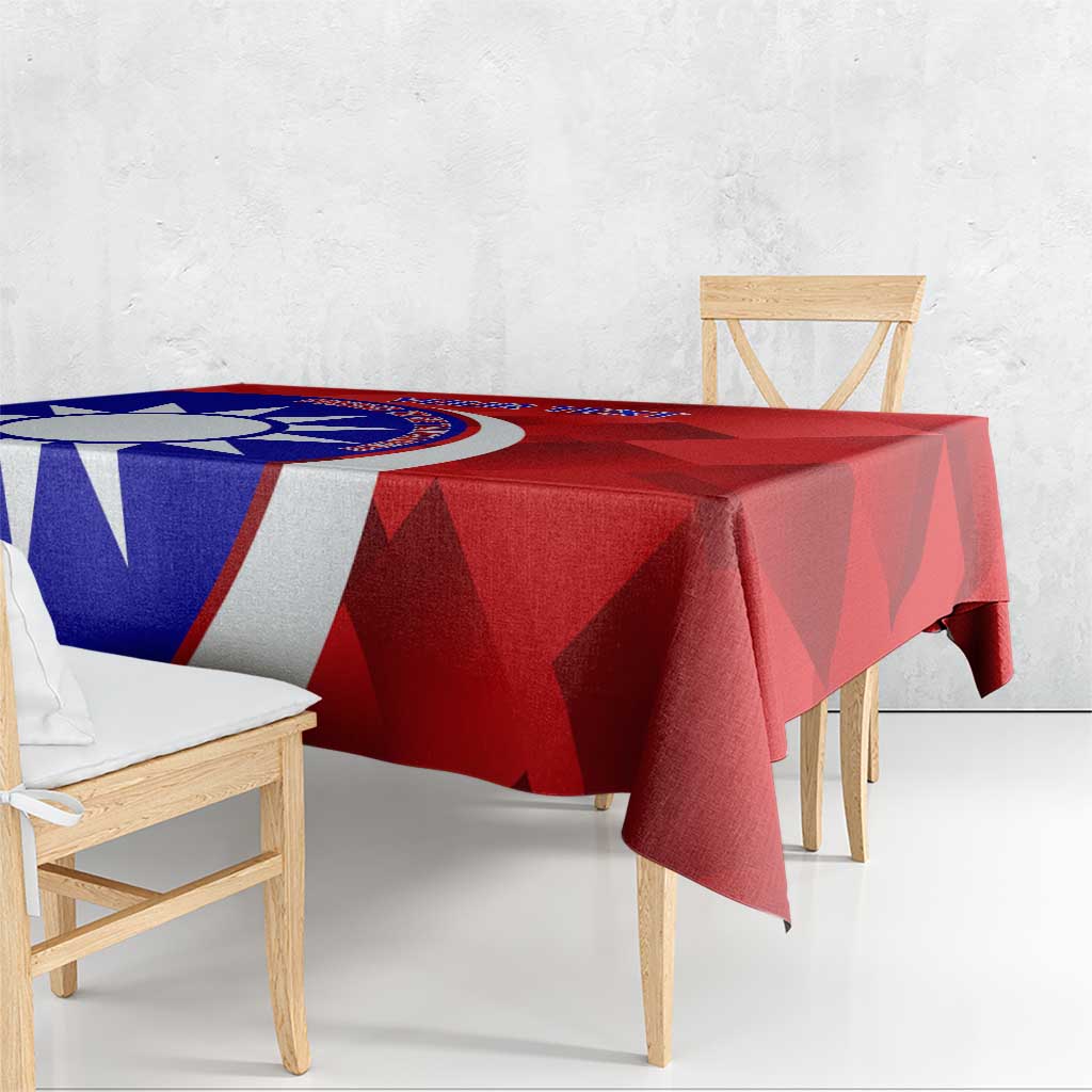 Personalised Taiwan Badminton Tablecloth 2024 Taiwanese Proud Dynamic Style - Wonder Print Shop