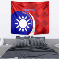 Personalised Taiwan Badminton Tapestry 2024 Taiwanese Proud Dynamic Style - Wonder Print Shop