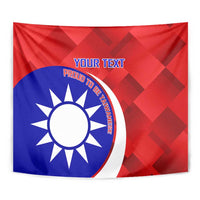 Personalised Taiwan Badminton Tapestry 2024 Taiwanese Proud Dynamic Style - Wonder Print Shop