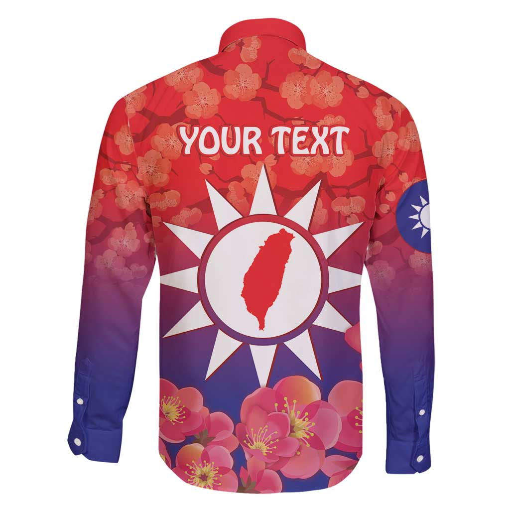 Personalised Taiwan Family Matching Off Shoulder Maxi Dress and Hawaiian Shirt Taiwanese Map Mix Prunus Mume Blossoms - Wonder Print Shop