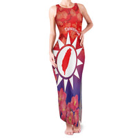 Personalised Taiwan Family Matching Tank Maxi Dress and Hawaiian Shirt Taiwanese Map Mix Prunus Mume Blossoms - Wonder Print Shop