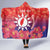 Personalised Taiwan Hooded Blanket Taiwanese Map Mix Prunus Mume Blossoms