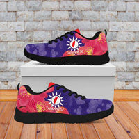 Personalised Taiwan Sneakers Taiwanese Map Mix Prunus Mume Blossoms - Wonder Print Shop