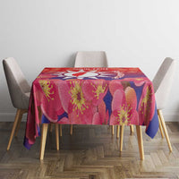 Personalised Taiwan Tablecloth Taiwanese Map Mix Prunus Mume Blossoms - Wonder Print Shop