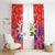 Personalised Taiwan Window Curtain Taiwanese Map Mix Prunus Mume Blossoms - Wonder Print Shop