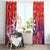 Personalised Taiwan Window Curtain Taiwanese Map Mix Prunus Mume Blossoms - Wonder Print Shop