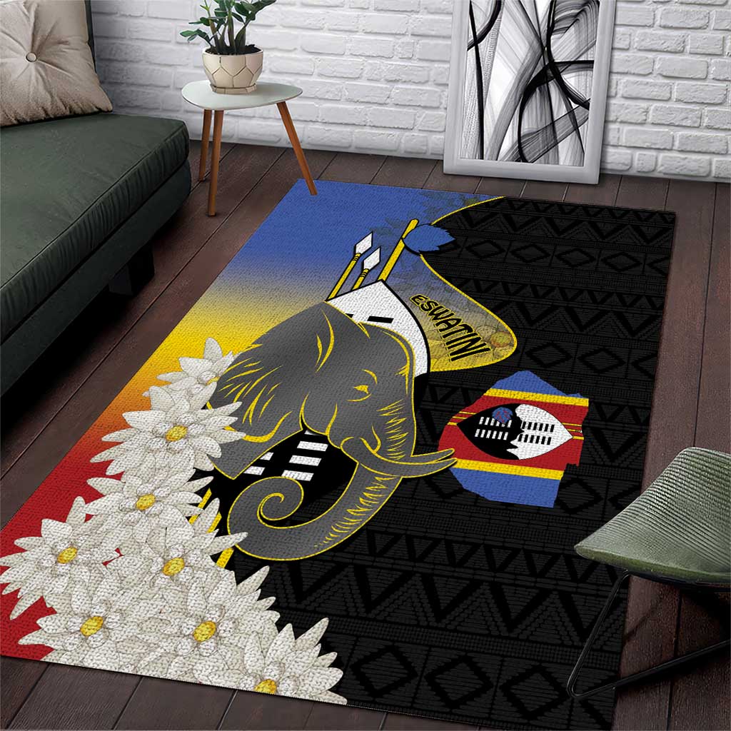 Eswatini Independence Day Area Rug Swaziland Nguni Shield African Pattern - Wonder Print Shop