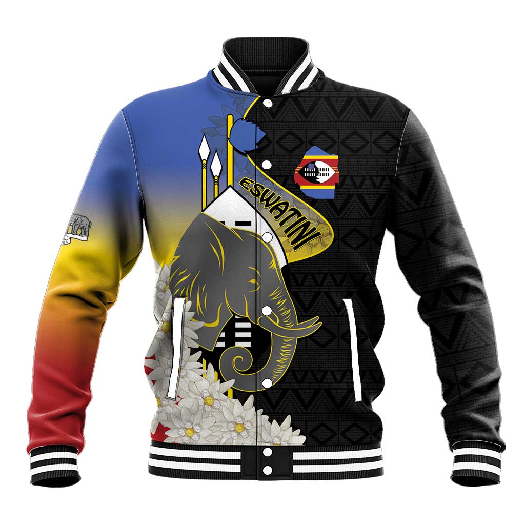 Eswatini Independence Day Baseball Jacket Swaziland Nguni Shield African Pattern - Wonder Print Shop