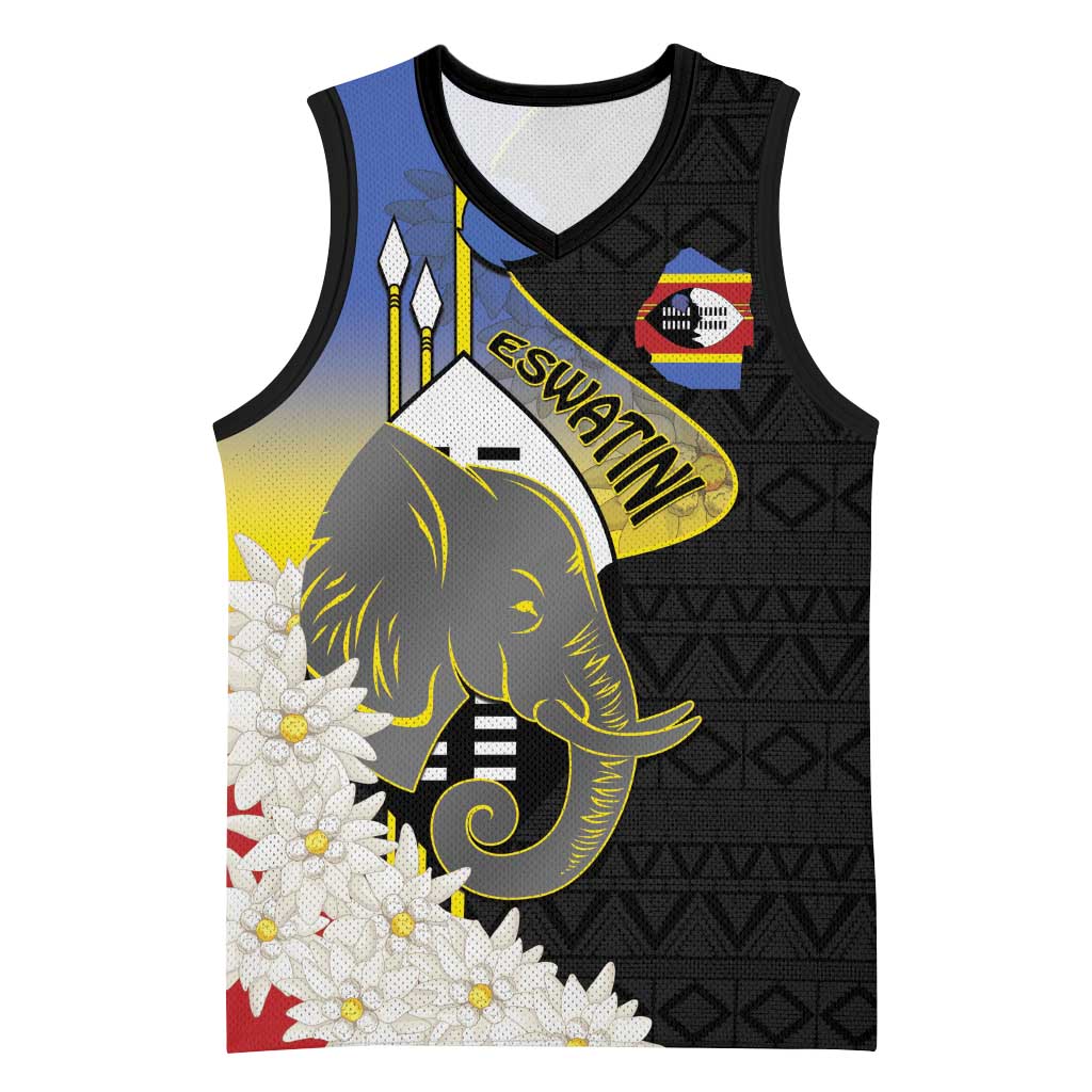 Eswatini Independence Day Basketball Jersey Swaziland Nguni Shield African Pattern - Wonder Print Shop