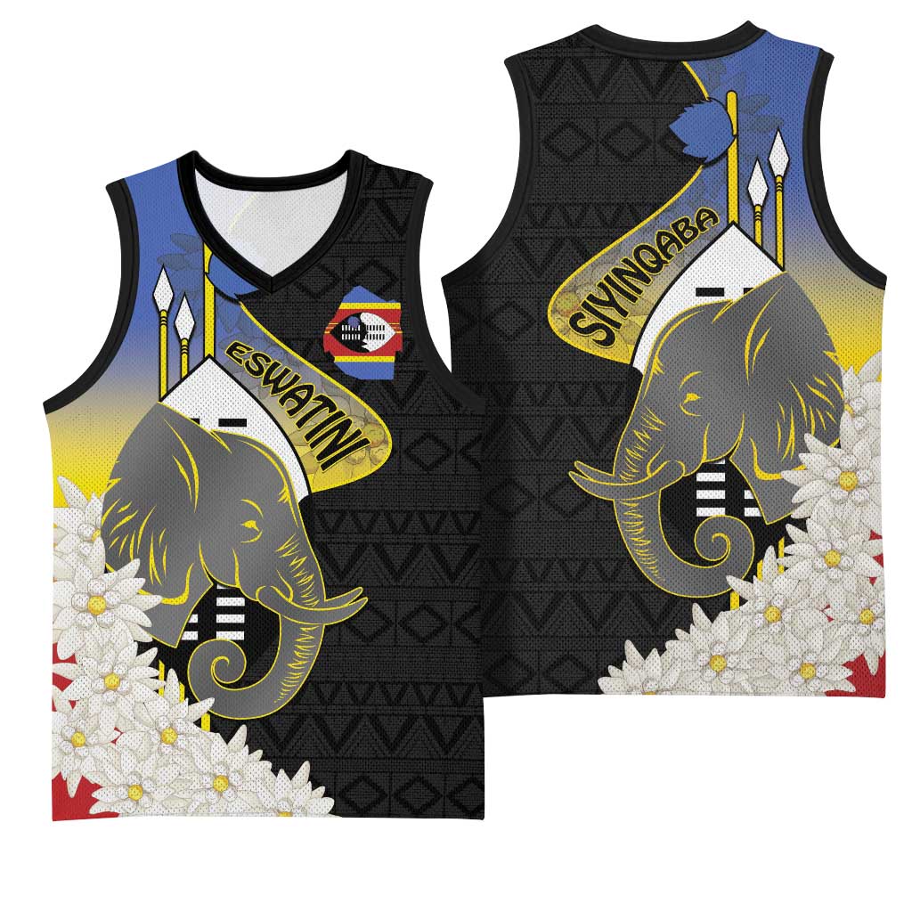 Eswatini Independence Day Basketball Jersey Swaziland Nguni Shield African Pattern - Wonder Print Shop