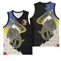 Eswatini Independence Day Basketball Jersey Swaziland Nguni Shield African Pattern - Wonder Print Shop